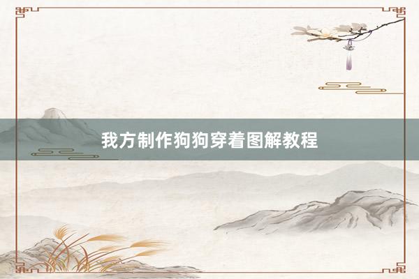 我方制作狗狗穿着图解教程